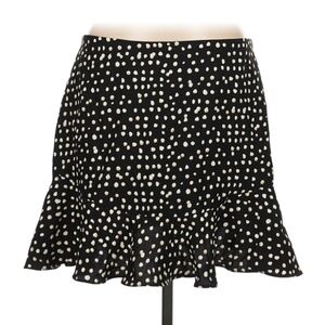 Banana Republic Black Polka Dot Ruffle Skirt Size 12 | NWT | Flowy Mini